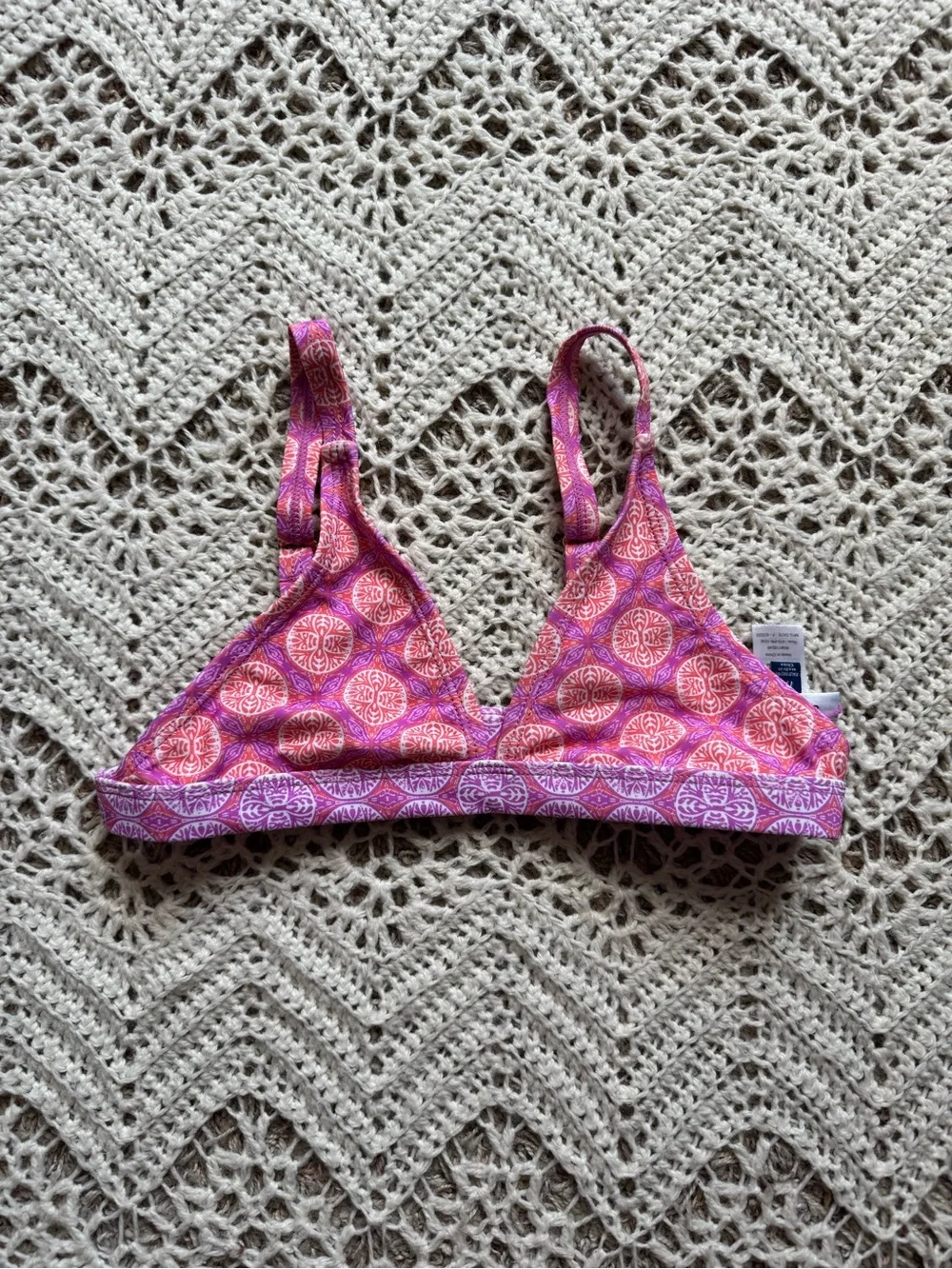 NWT Cabana Life Pink & Purple Girls' Long-Sleeve Rashguard Three-Piece Bikini